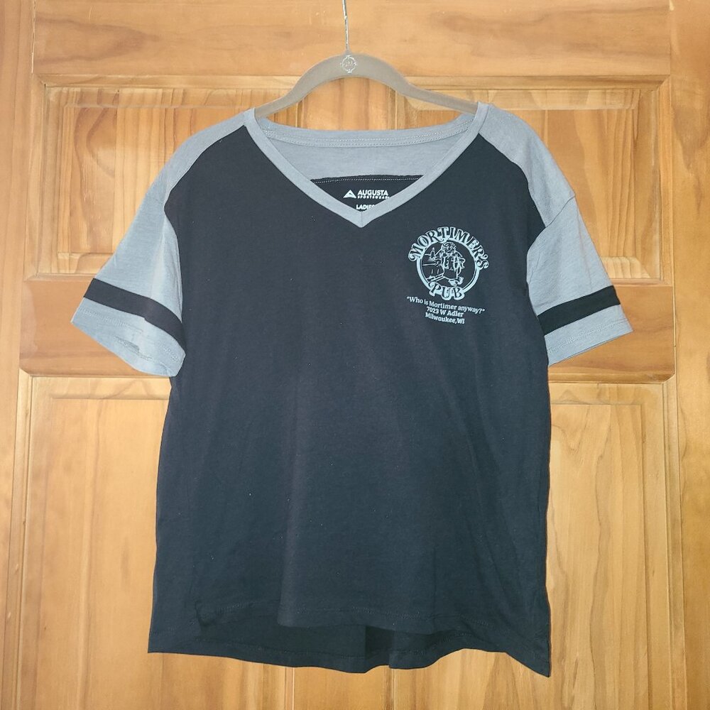 Augusta Sportswear Black/Gray Mortimer's Pub Short Sleeve T Shirt